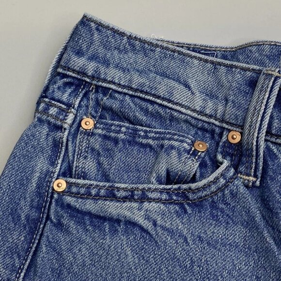 Mother Women's The Bookie Flood Jeans Dean's List Blue High Rise Bootcut Size 24 - Picture 5 of 8